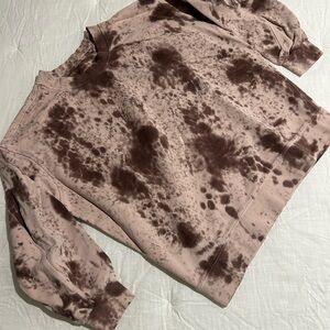 lululemon athletica Brown Tie-Dye Sweatshirt